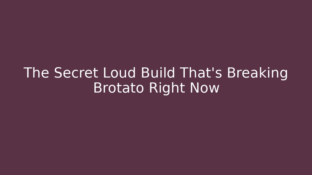 The Secret Loud Build That's Breaking Brotato Right Now