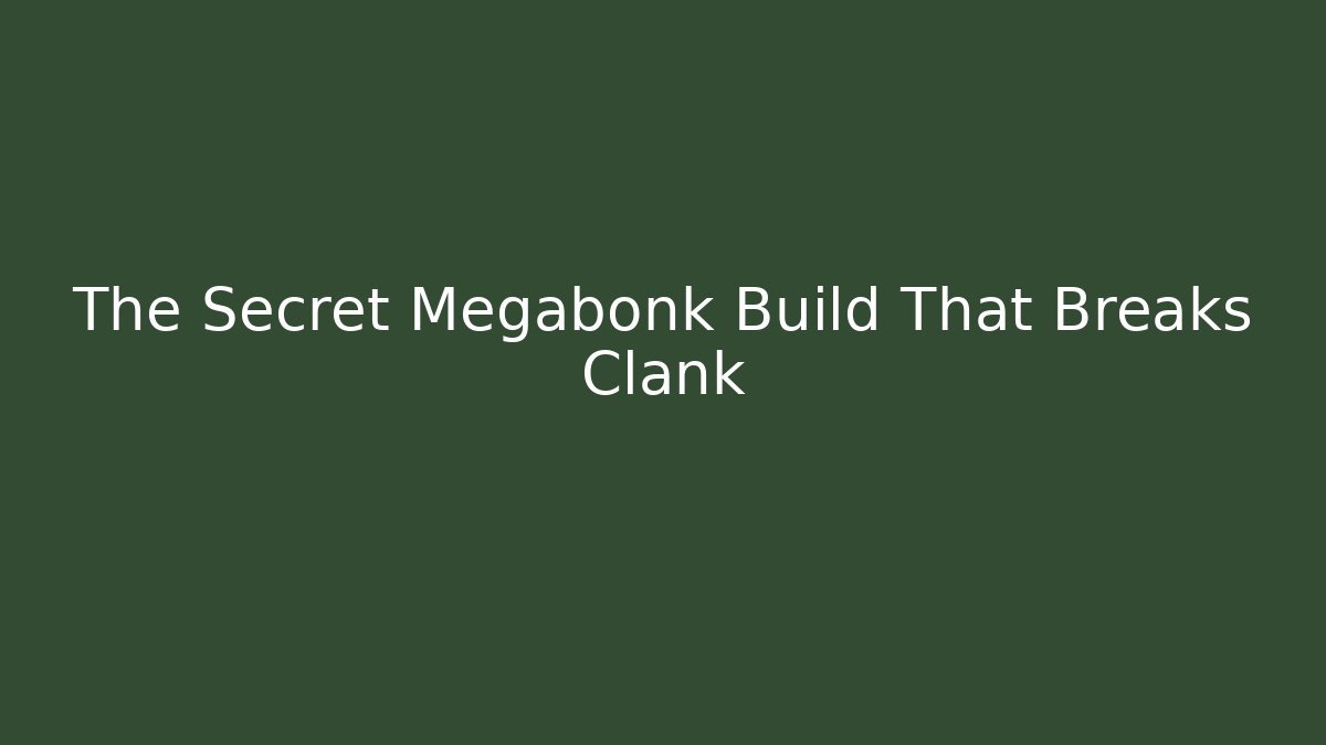 The Secret Megabonk Build That Breaks Clank