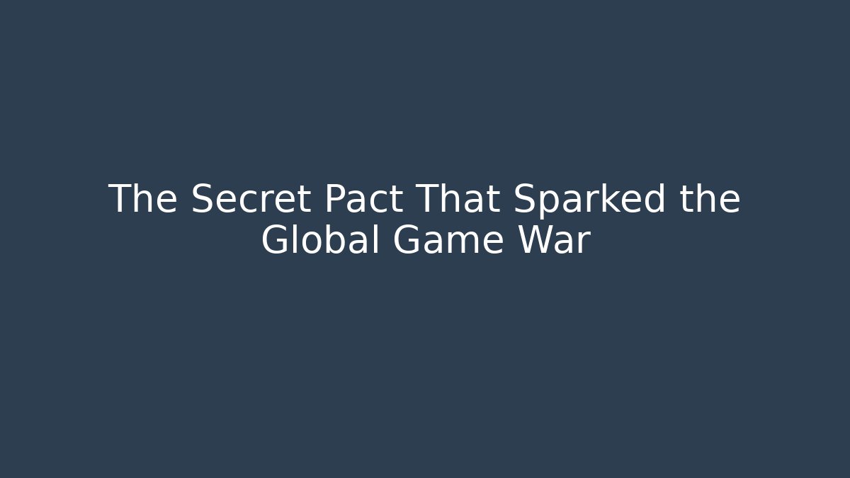 The Secret Pact That Sparked the Global Game War