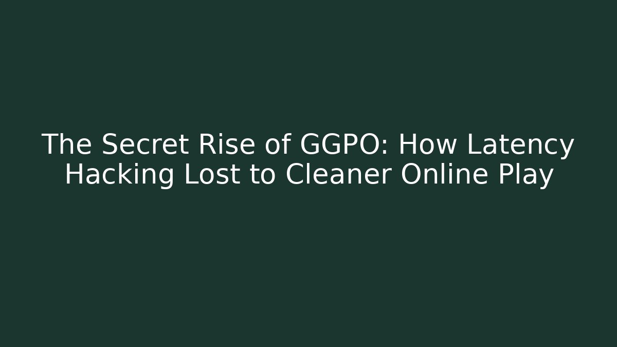 The Secret Rise of GGPO: How Latency Hacking Lost to Cleaner Online Play