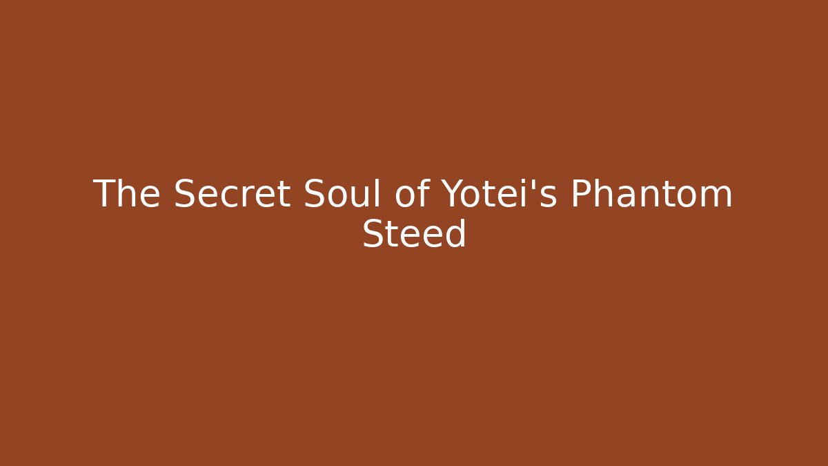 The Secret Soul of Yotei's Phantom Steed
