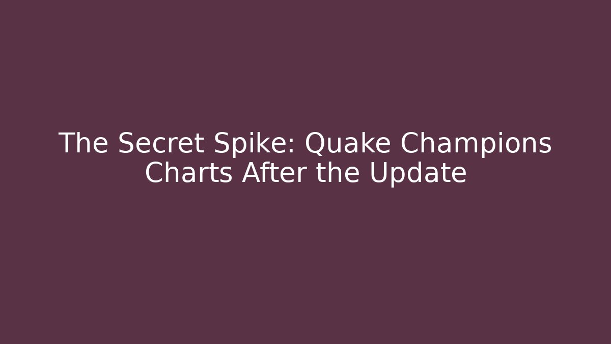 The Secret Spike: Quake Champions Charts After the Update