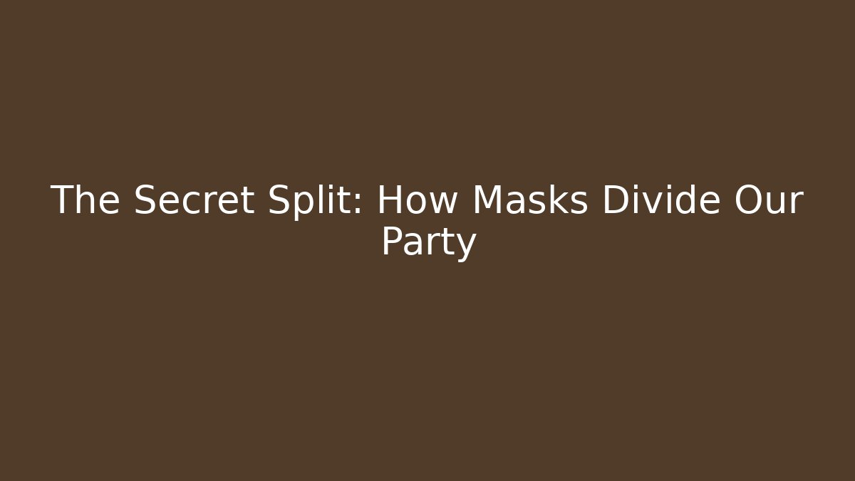 The Secret Split: How Masks Divide Our Party - Create More Assets