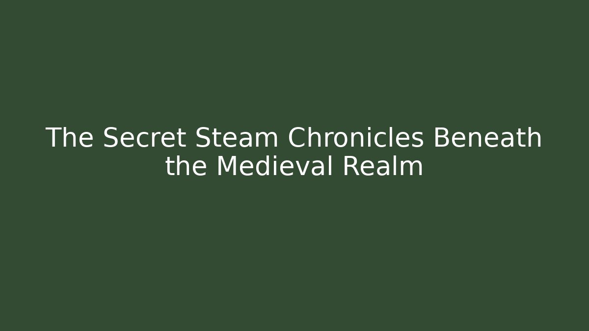 The Secret Steam Chronicles Beneath the Medieval Realm