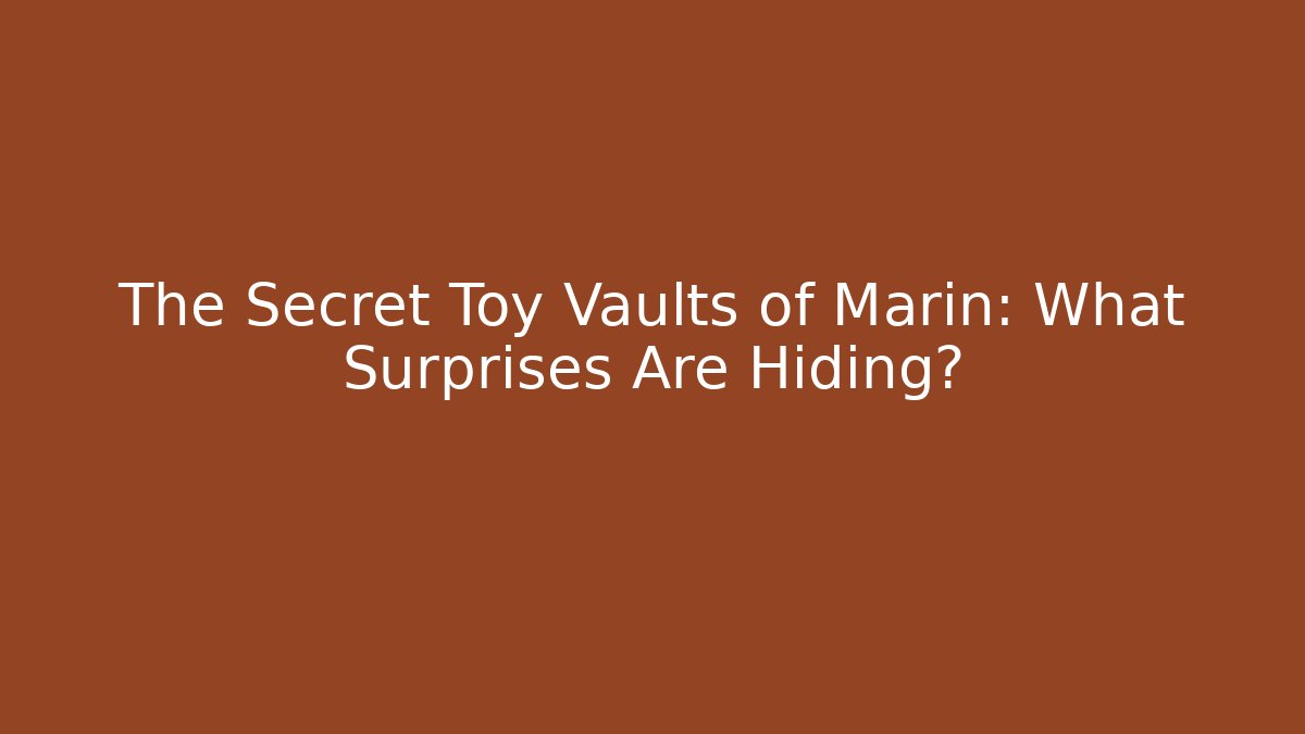 The Secret Toy Vaults of Marin: What Surprises Are Hiding?