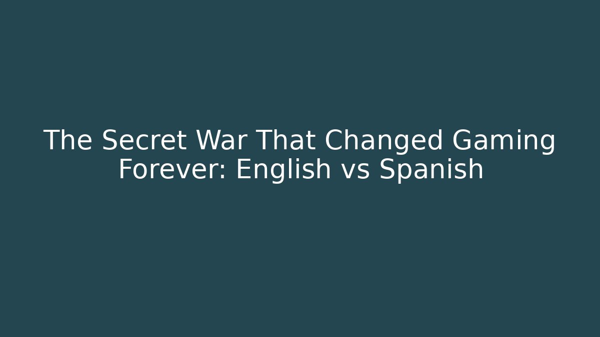 The Secret War That Changed Gaming Forever: English vs Spanish