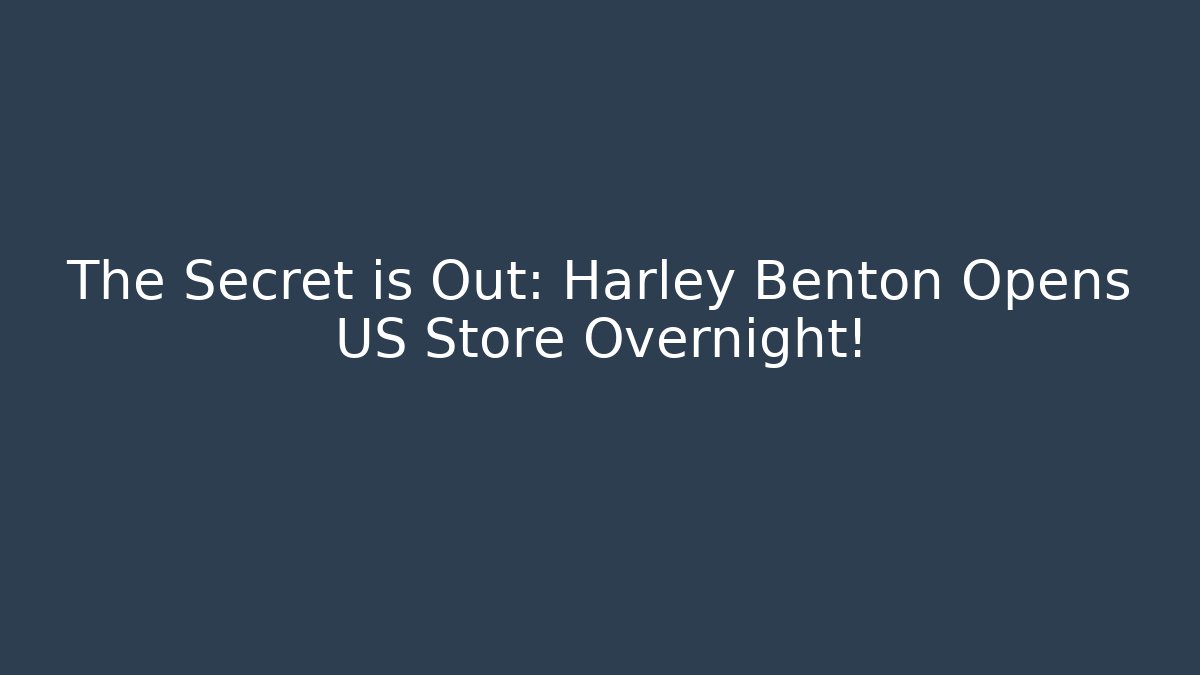 The Secret is Out: Harley Benton Opens US Store Overnight!
