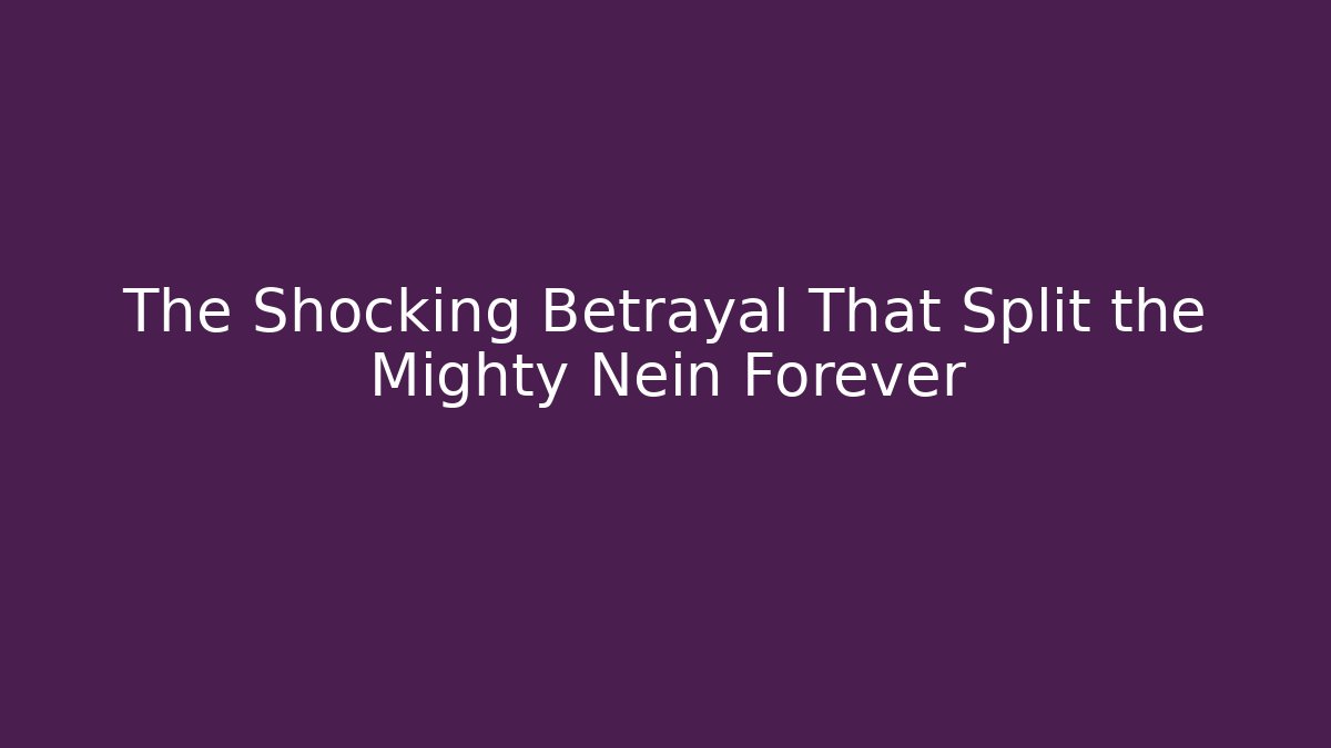 The Shocking Betrayal That Split the Mighty Nein Forever