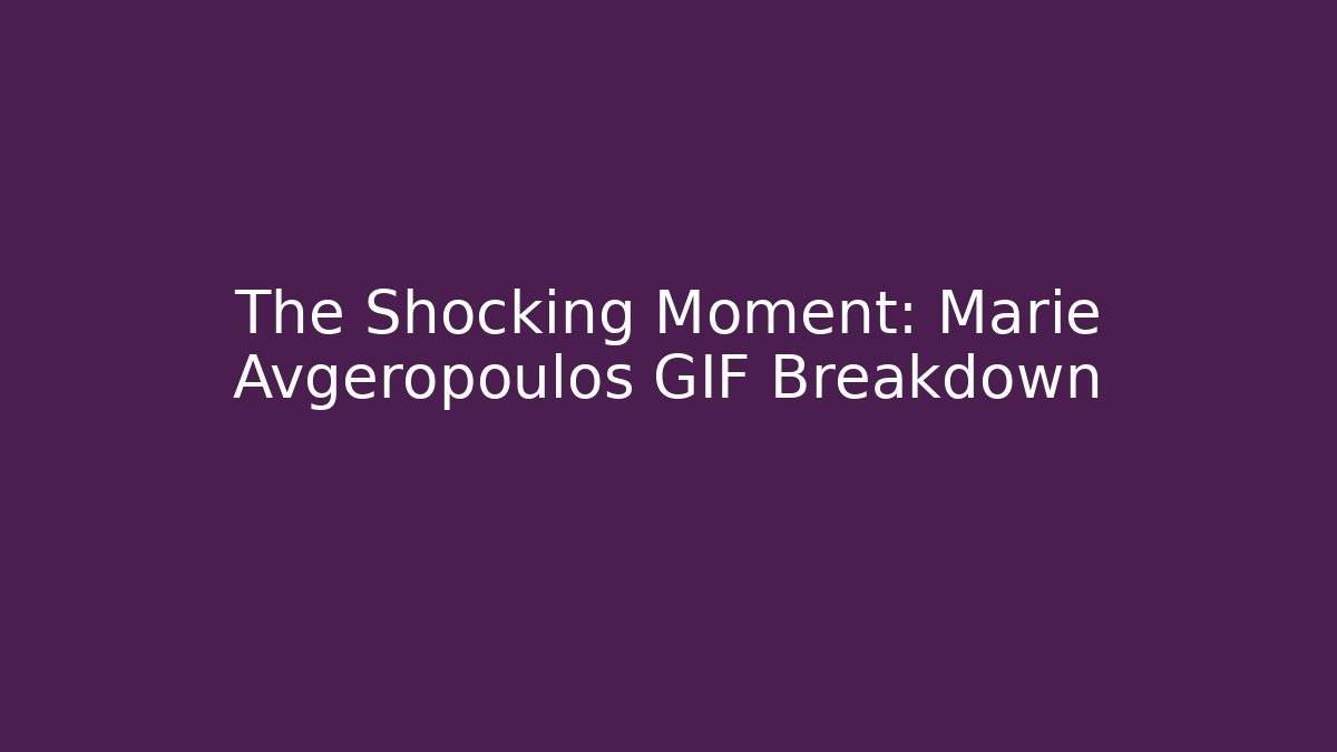 The Shocking Moment: Marie Avgeropoulos GIF Breakdown