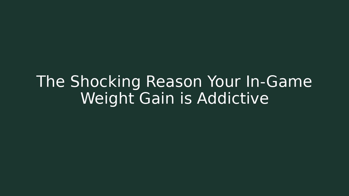 The Shocking Reason Your In-Game Weight Gain is Addictive