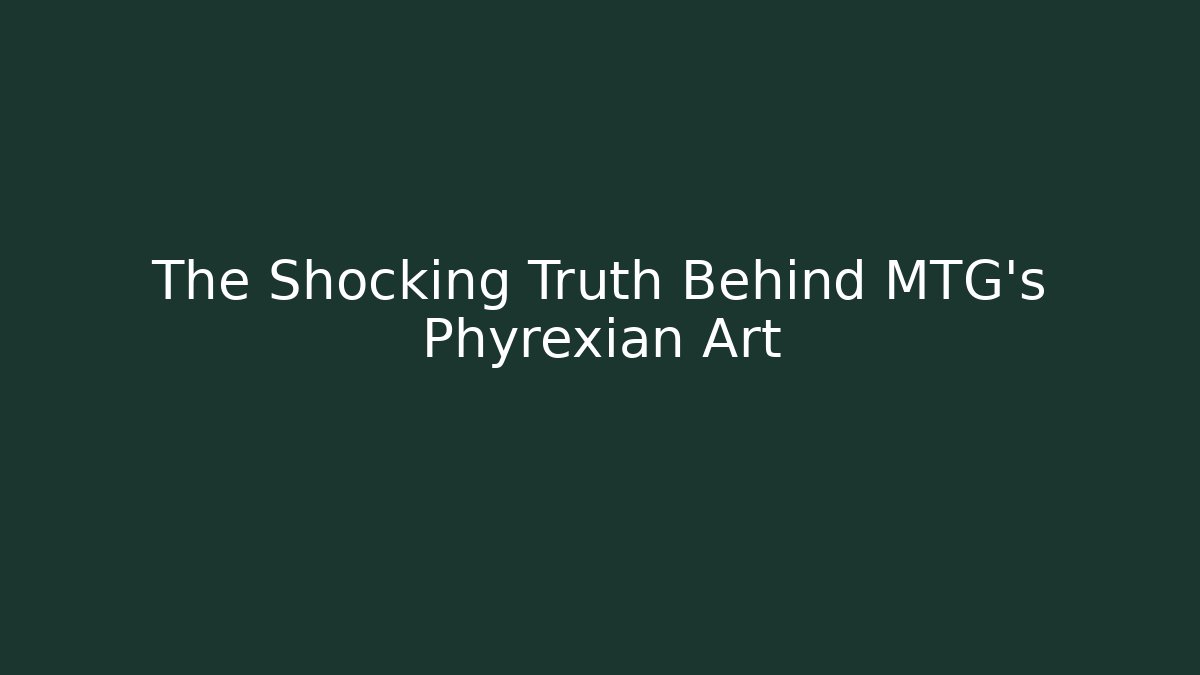 The Shocking Truth Behind MTG's Phyrexian Art - Create More Assets
