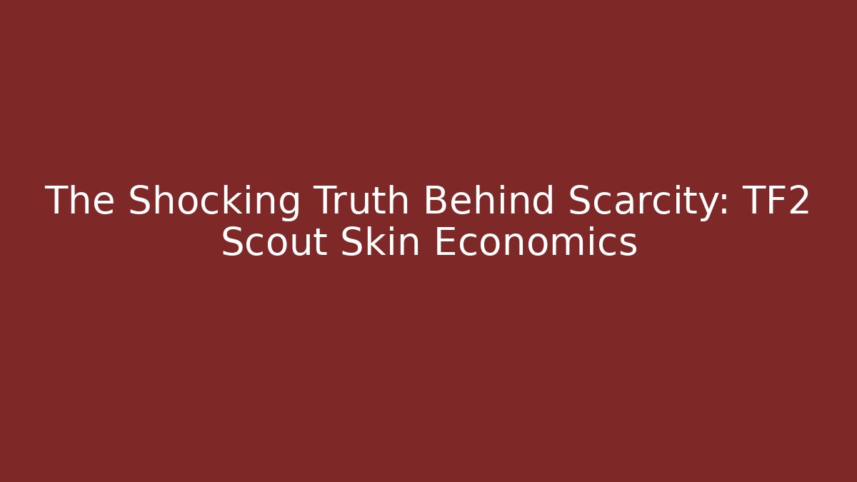 The Shocking Truth Behind Scarcity: TF2 Scout Skin Economics