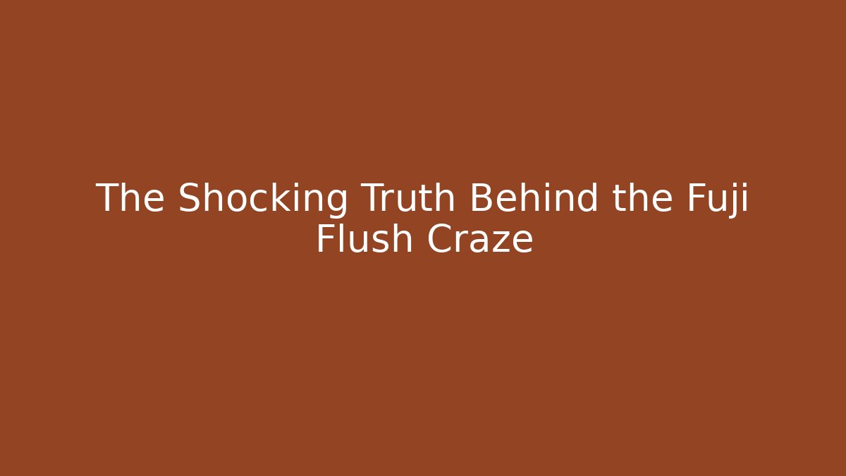 The Shocking Truth Behind the Fuji Flush Craze - Create More Assets
