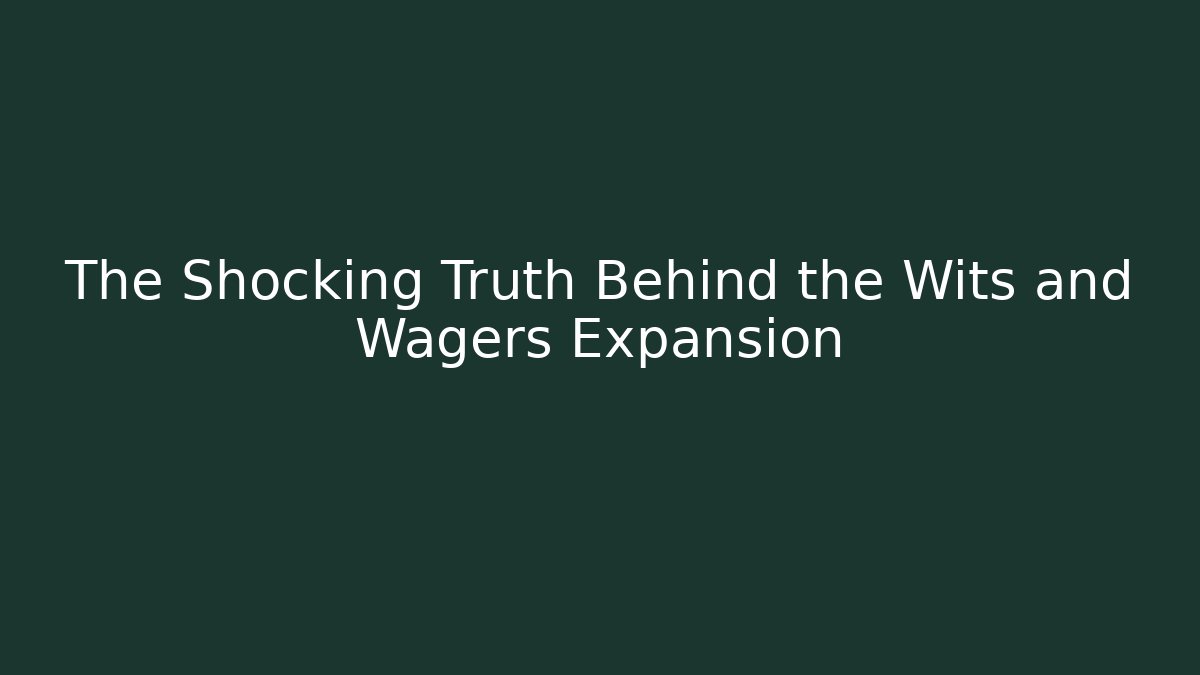 The Shocking Truth Behind the Wits and Wagers Expansion