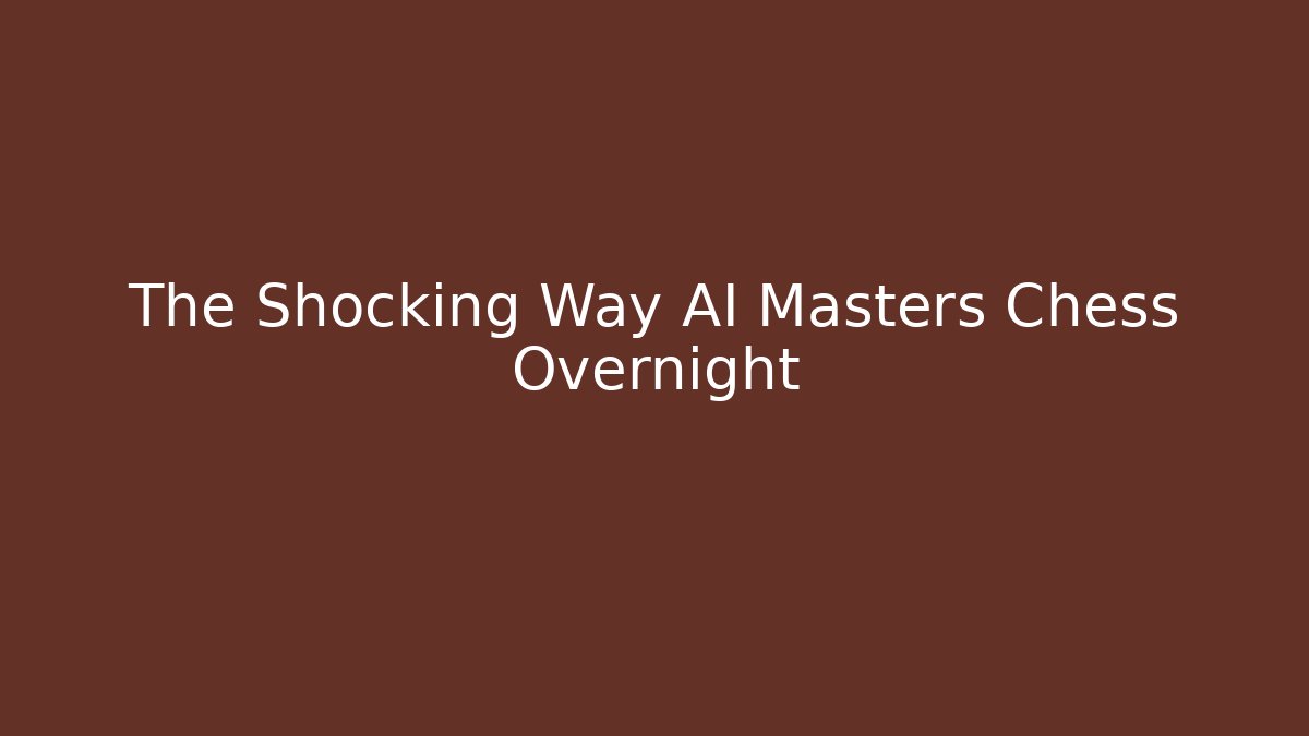 The Shocking Way AI Masters Chess Overnight