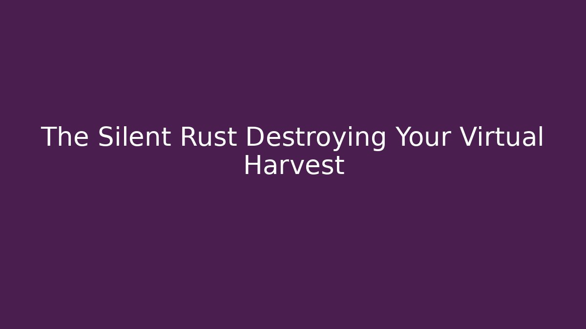 The Silent Rust Destroying Your Virtual Harvest