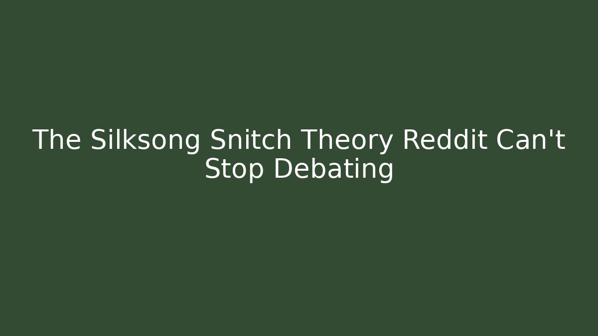 The Silksong Snitch Theory Reddit Can't Stop Debating