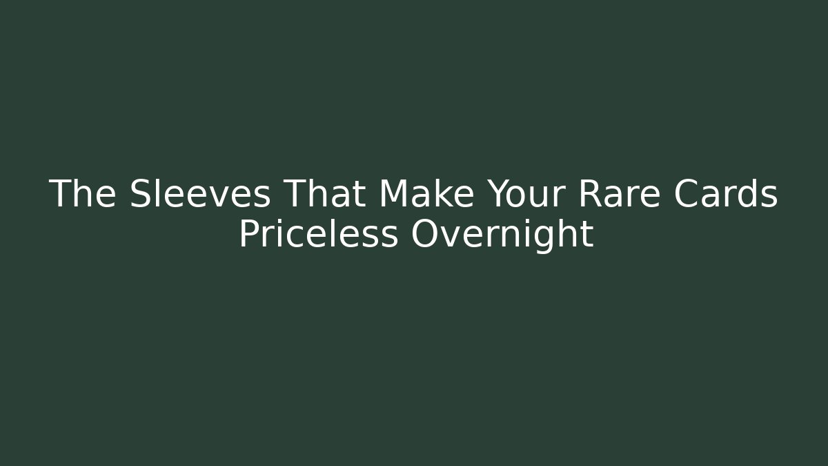 The Sleeves That Make Your Rare Cards Priceless Overnight