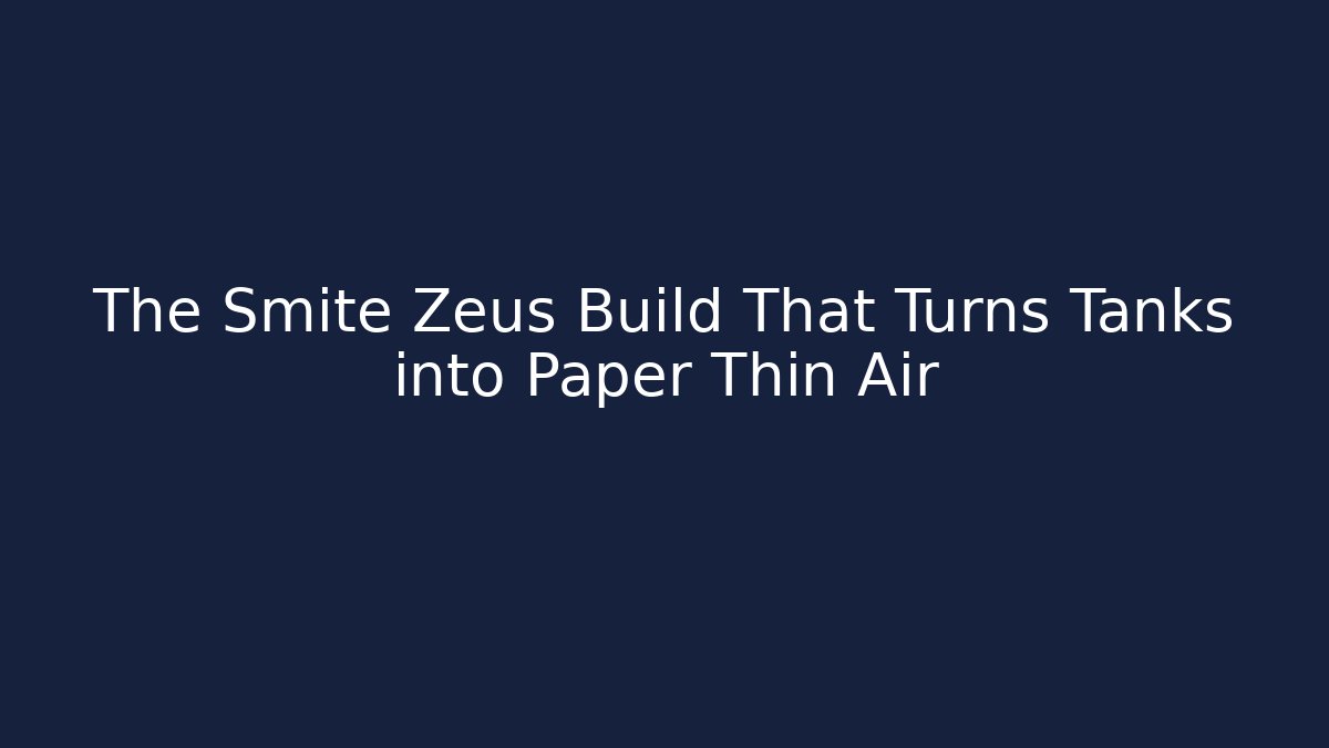 The Smite Zeus Build That Turns Tanks into Paper Thin Air