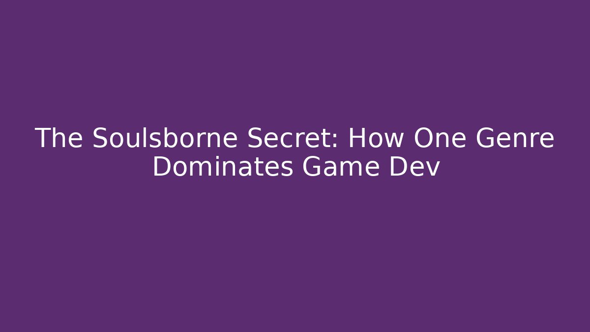 The Soulsborne Secret: How One Genre Dominates Game Dev