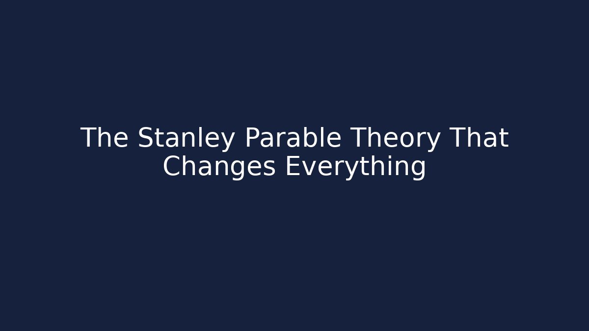 The Stanley Parable Theory That Changes Everything