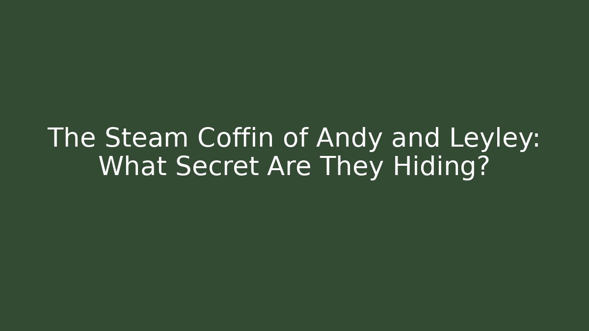 The Steam Coffin of Andy and Leyley: What Secret Are They Hiding?