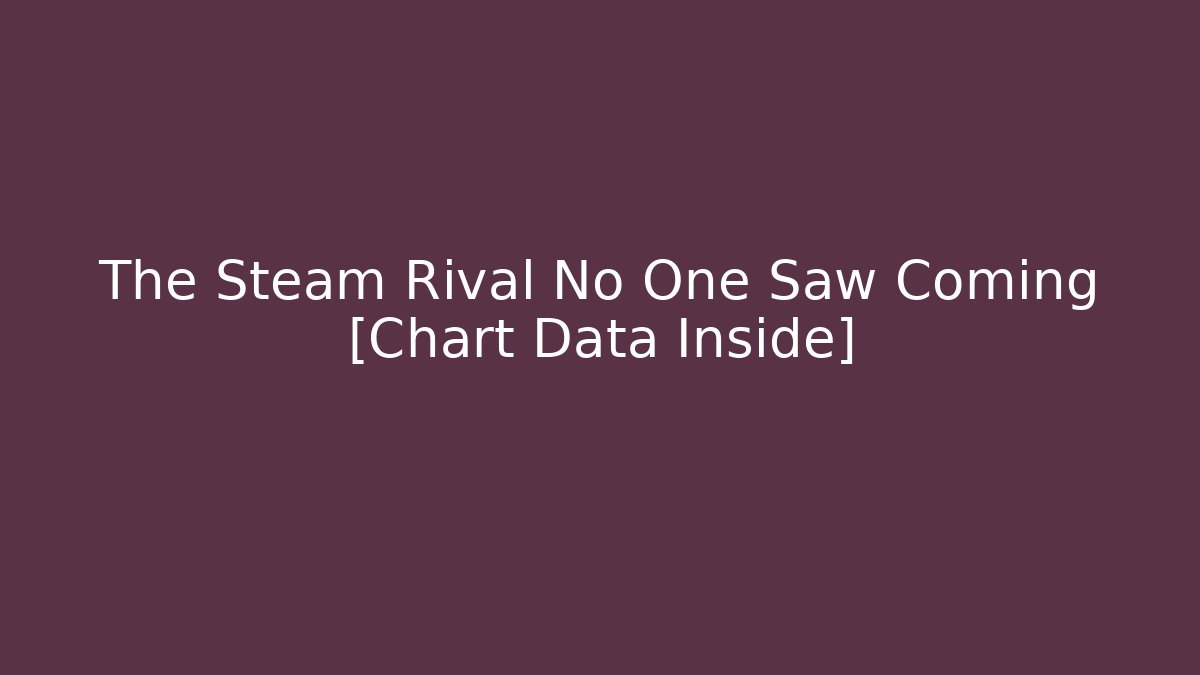 The Steam Rival No One Saw Coming [Chart Data Inside] - Create More Assets