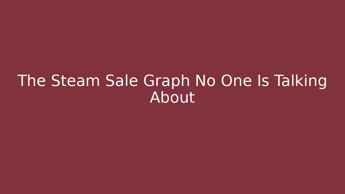 The Steam Sale Graph No One Is Talking About - Create More Assets