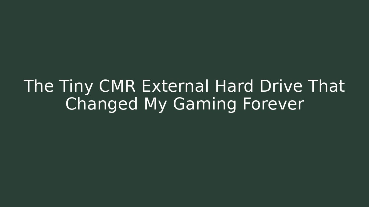 The Tiny CMR External Hard Drive That Changed My Gaming Forever