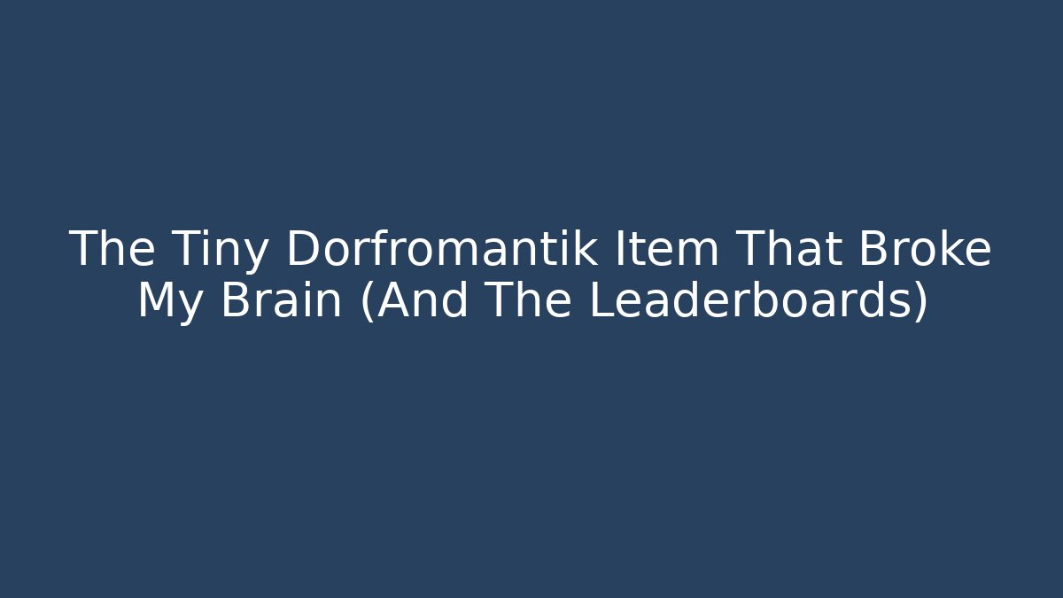 The Tiny Dorfromantik Item That Broke My Brain (And The Leaderboards)