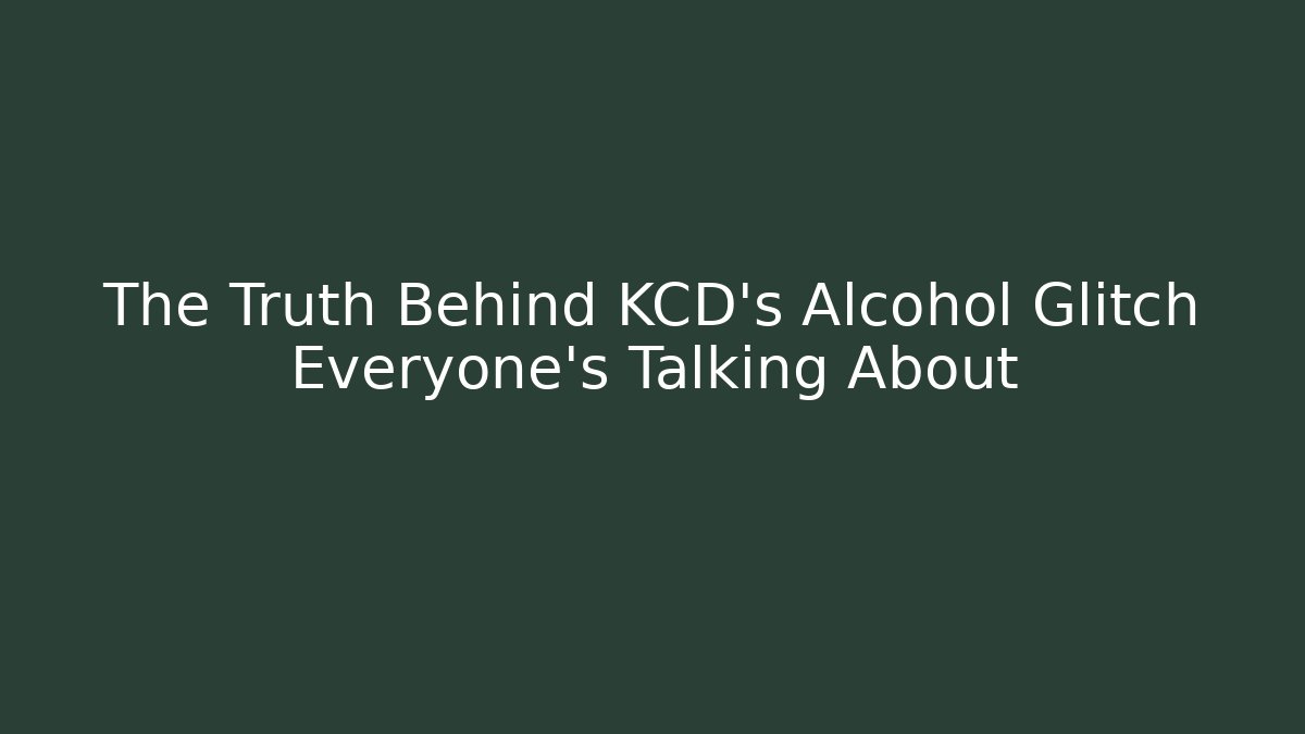 The Truth Behind KCD's Alcohol Glitch Everyone's Talking About