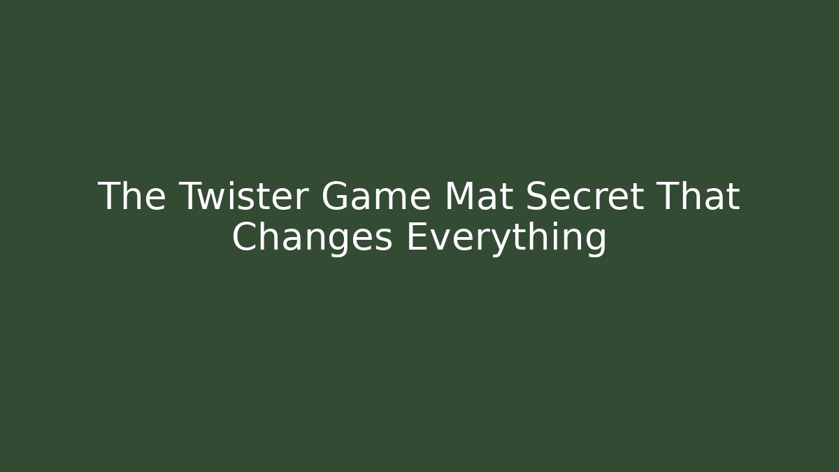 The Twister Game Mat Secret That Changes Everything - Create More Assets