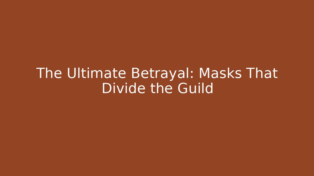 The Ultimate Betrayal: Masks That Divide the Guild