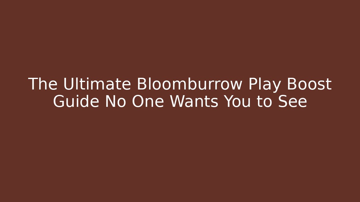 The Ultimate Bloomburrow Play Boost Guide No One Wants You to See