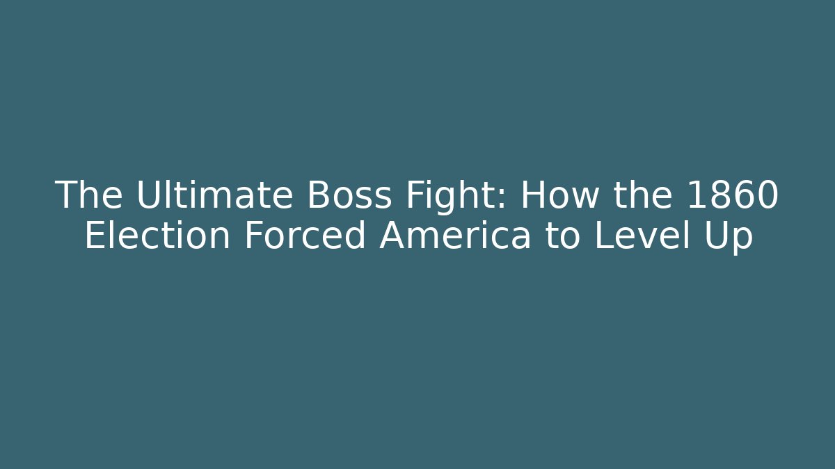 The Ultimate Boss Fight: How the 1860 Election Forced America to Level Up