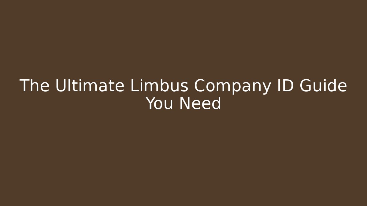 The Ultimate Limbus Company ID Guide You Need