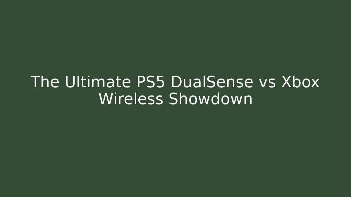 The Ultimate PS5 DualSense vs Xbox Wireless Showdown