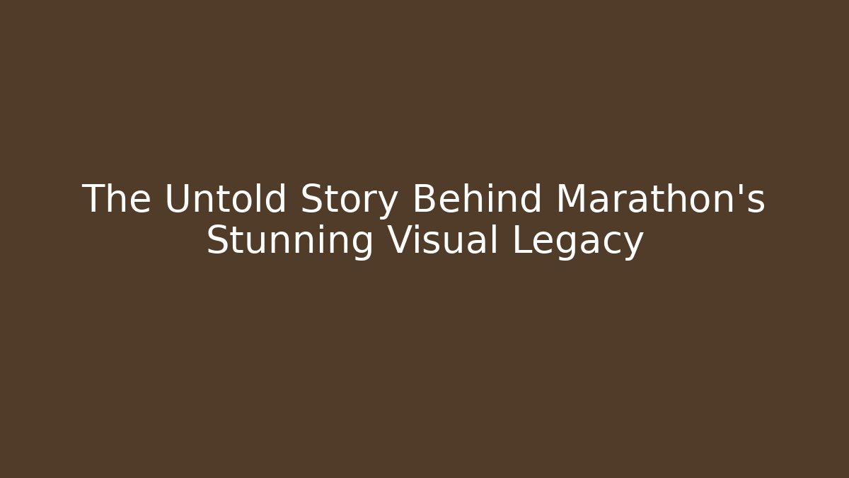 The Untold Story Behind Marathon's Stunning Visual Legacy