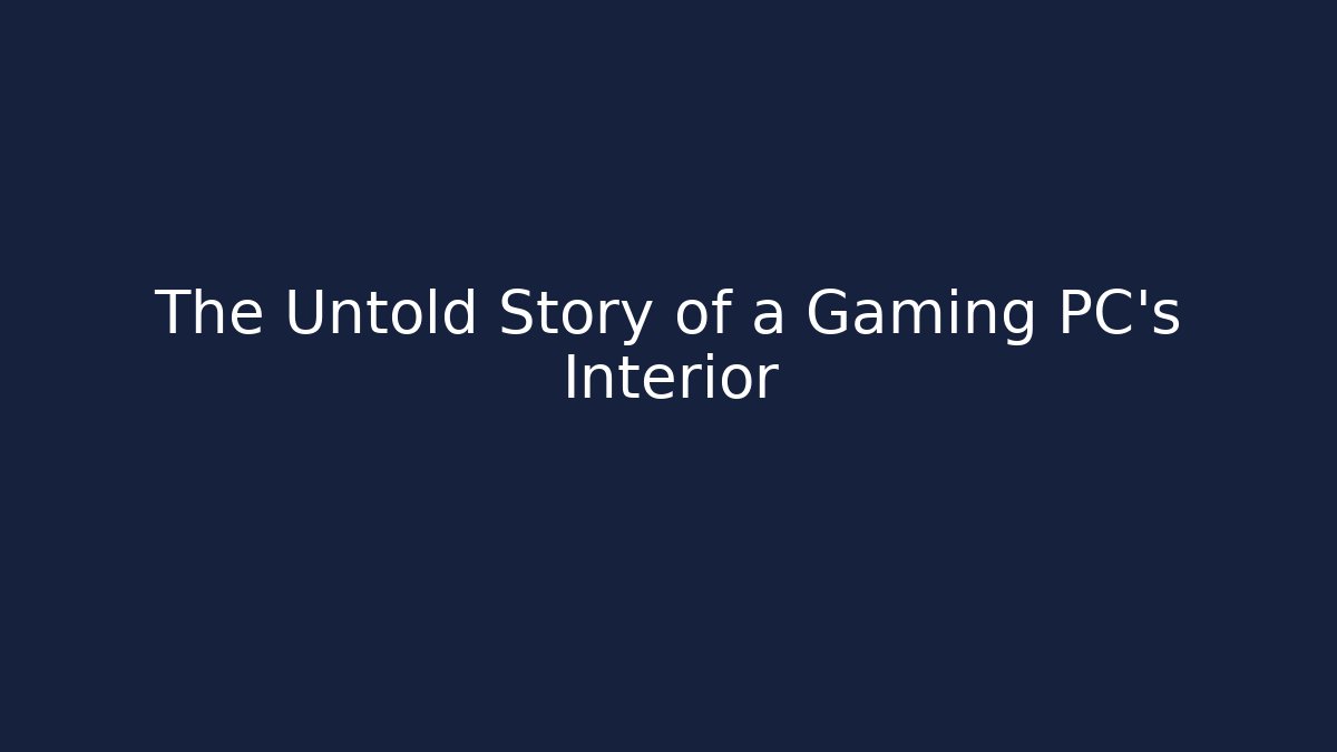 The Untold Story of a Gaming PC's Interior