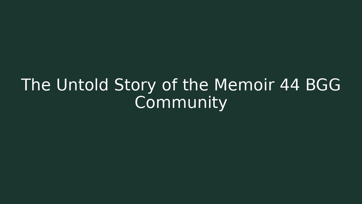 The Untold Story of the Memoir 44 BGG Community