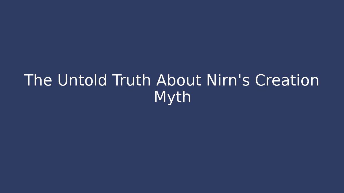 The Untold Truth About Nirn's Creation Myth