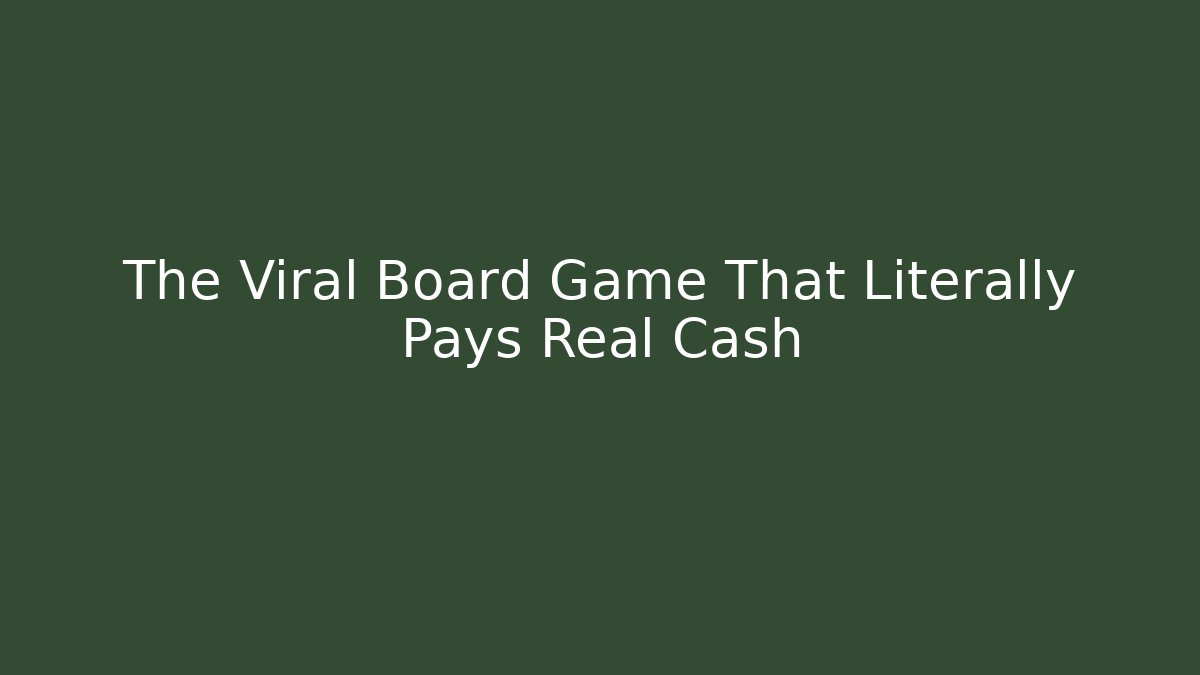 The Viral Board Game That Literally Pays Real Cash