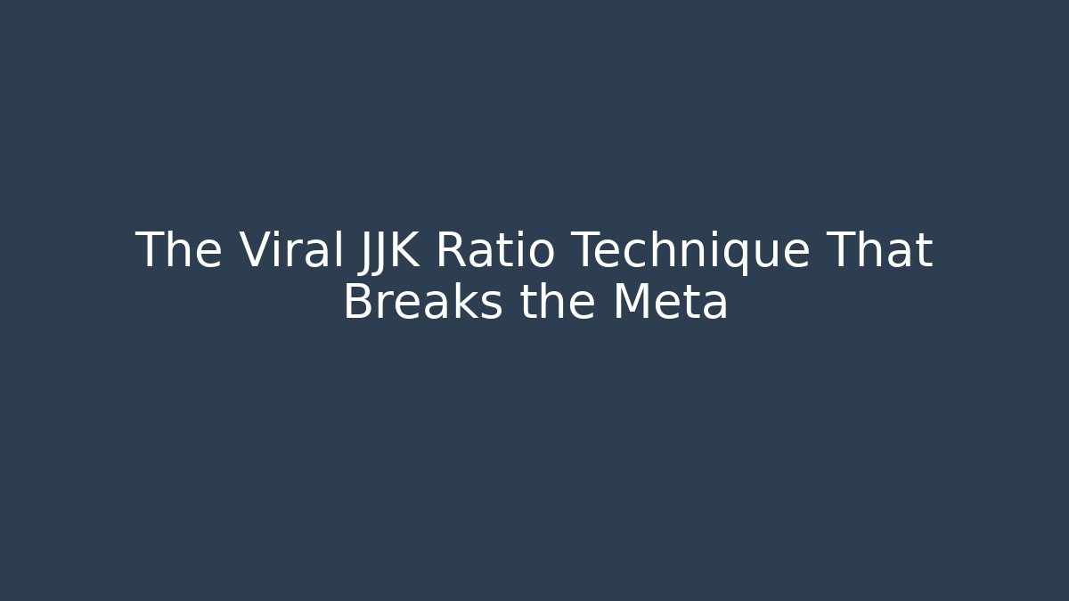 The Viral JJK Ratio Technique That Breaks the Meta