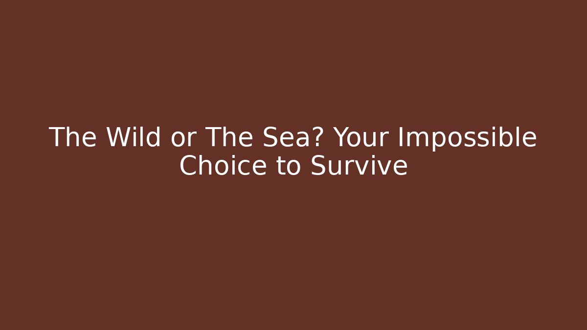 The Wild or The Sea? Your Impossible Choice to Survive