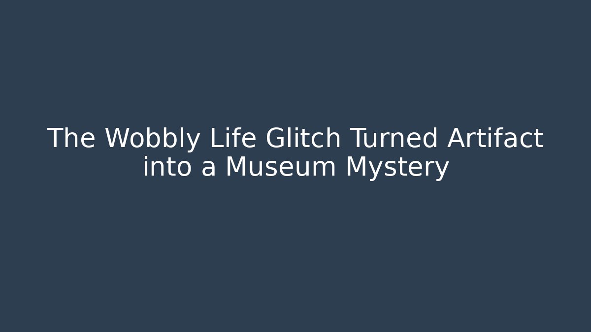 The Wobbly Life Glitch Turned Artifact into a Museum Mystery