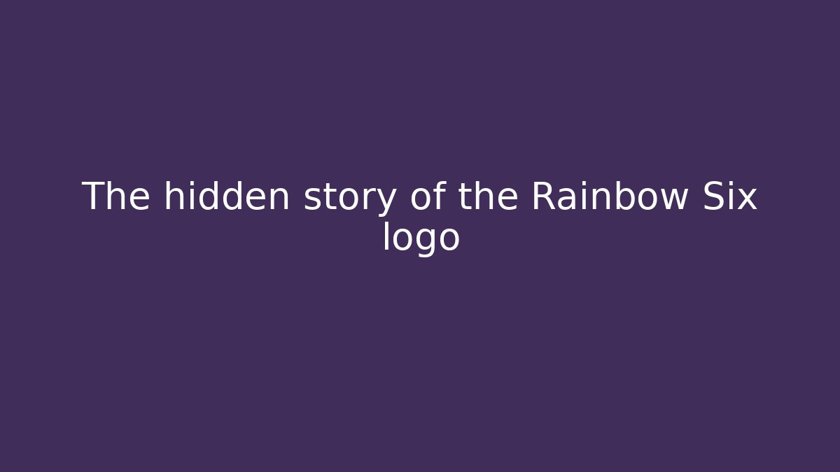 The hidden story of the Rainbow Six logo
