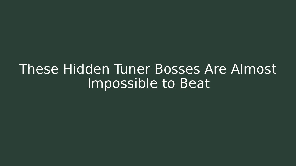 These Hidden Tuner Bosses Are Almost Impossible to Beat