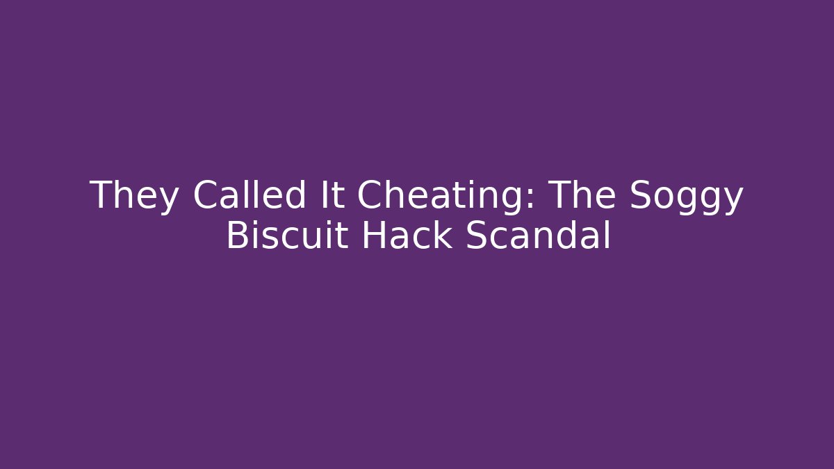 They Called It Cheating: The Soggy Biscuit Hack Scandal