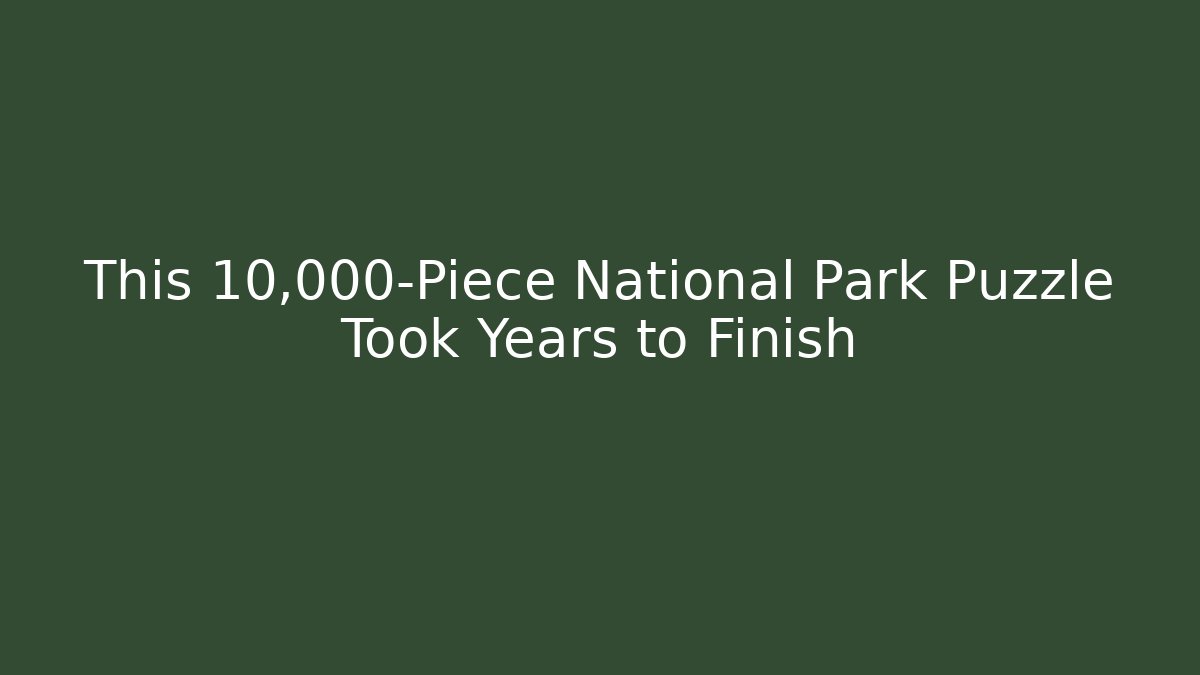 This 10,000-Piece National Park Puzzle Took Years to Finish