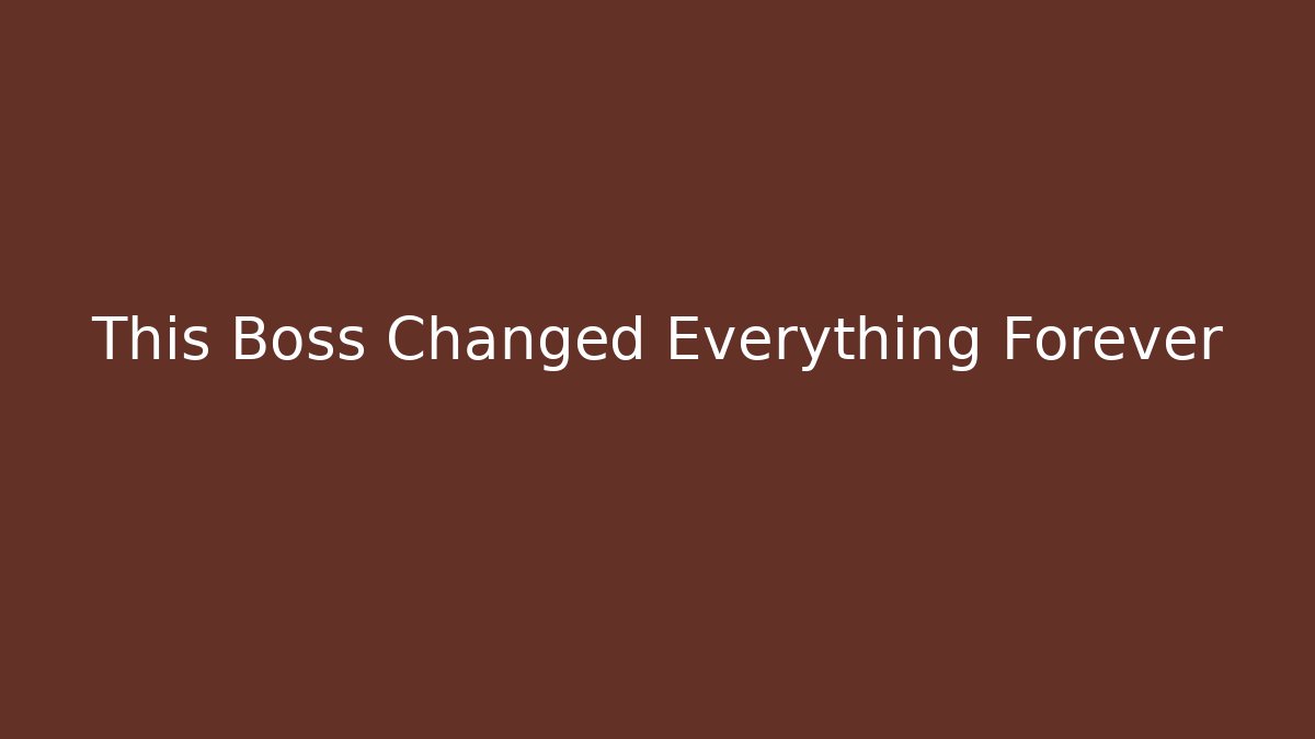 This Boss Changed Everything Forever - Create More Assets